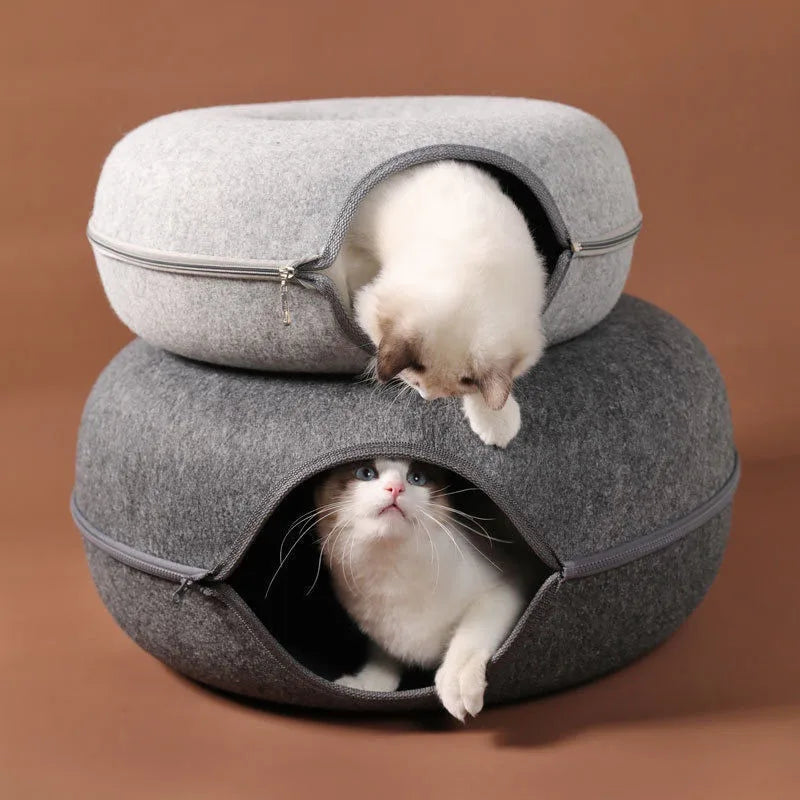 Cozy Tunnel Cat Bed