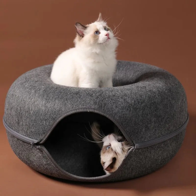 Cozy Tunnel Cat Bed