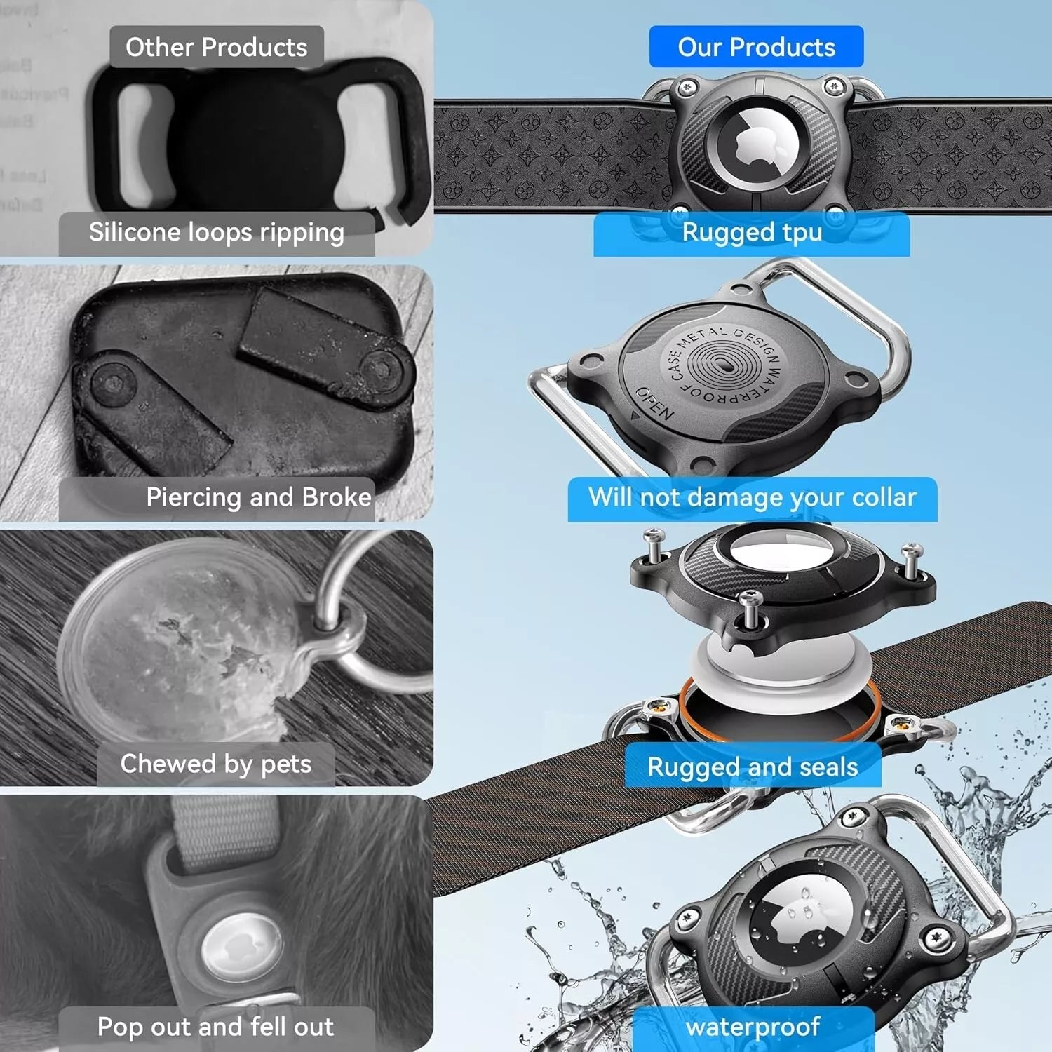 Pet Collar AirTag Holder